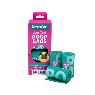 Vista 360° de Bolsas Biodegradables Para Excrementos